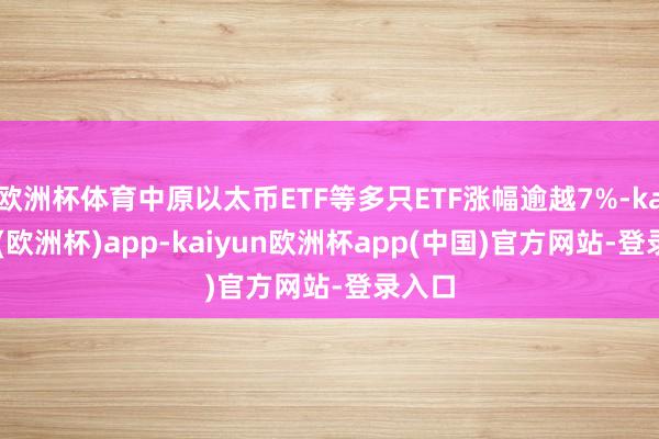 欧洲杯体育中原以太币ETF等多只ETF涨幅逾越7%-kaiyun(欧洲杯)app-kaiyun欧洲杯app(中国)官方网站-登录入口