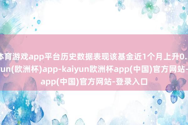 体育游戏app平台历史数据表现该基金近1个月上升0.28%-kaiyun(欧洲杯)app-kaiyun欧洲杯app(中国)官方网站-登录入口
