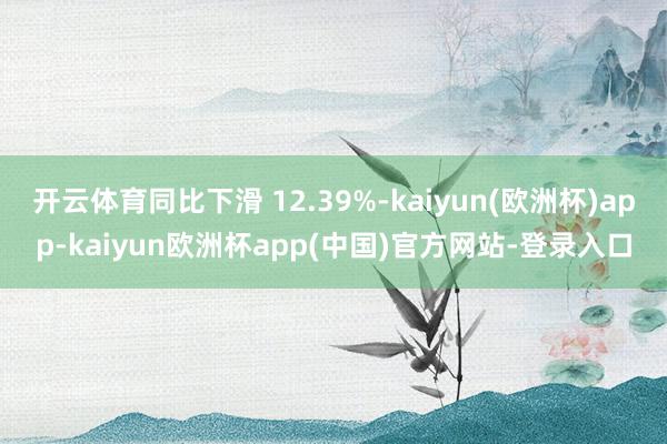 开云体育同比下滑 12.39%-kaiyun(欧洲杯)app-kaiyun欧洲杯app(中国)官方网站-登录入口