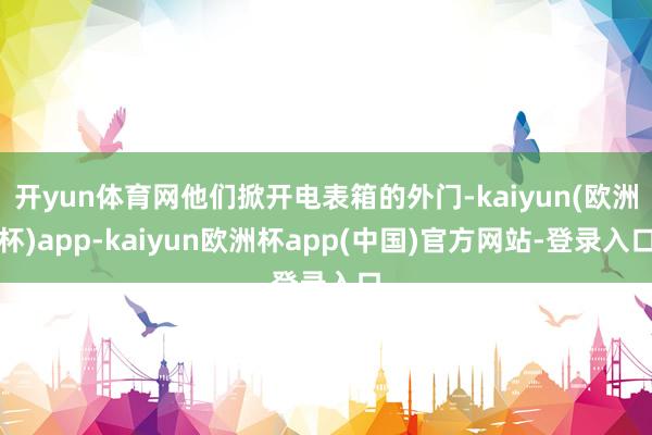 开yun体育网他们掀开电表箱的外门-kaiyun(欧洲杯)app-kaiyun欧洲杯app(中国)官方网站-登录入口