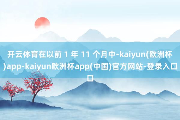 开云体育在以前 1 年 11 个月中-kaiyun(欧洲杯)app-kaiyun欧洲杯app(中国)官方网站-登录入口