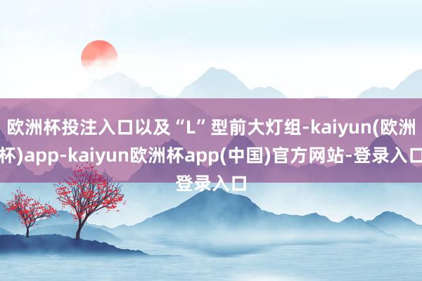 欧洲杯投注入口以及“L”型前大灯组-kaiyun(欧洲杯)app-kaiyun欧洲杯app(中国)官方网站-登录入口