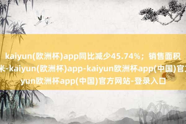 kaiyun(欧洲杯)app同比减少45.74%；销售面积约76.36万浩荡米-kaiyun(欧洲杯)app-kaiyun欧洲杯app(中国)官方网站-登录入口