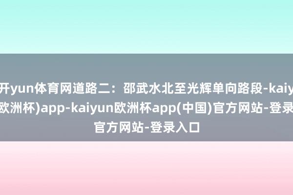 开yun体育网道路二:邵武水北至光辉单向路段-kaiyun(欧洲杯)app-kaiyun欧洲杯app(中国)官方网站-登录入口