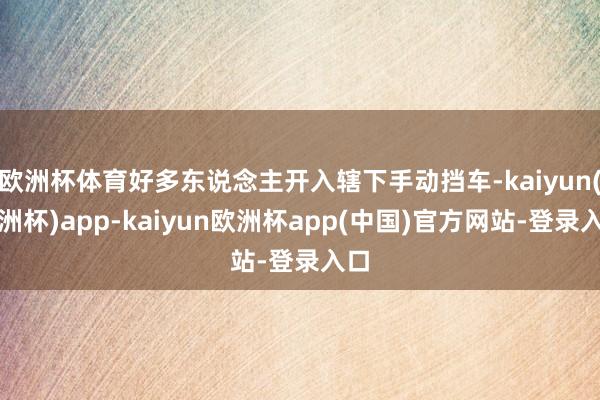 欧洲杯体育好多东说念主开入辖下手动挡车-kaiyun(欧洲杯)app-kaiyun欧洲杯app(中国)官方网站-登录入口