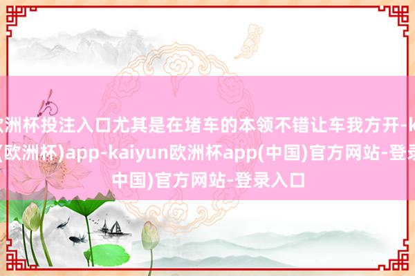 欧洲杯投注入口尤其是在堵车的本领不错让车我方开-kaiyun(欧洲杯)app-kaiyun欧洲杯app(中国)官方网站-登录入口