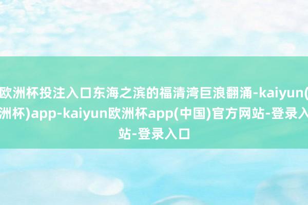 欧洲杯投注入口东海之滨的福清湾巨浪翻涌-kaiyun(欧洲杯)app-kaiyun欧洲杯app(中国)官方网站-登录入口