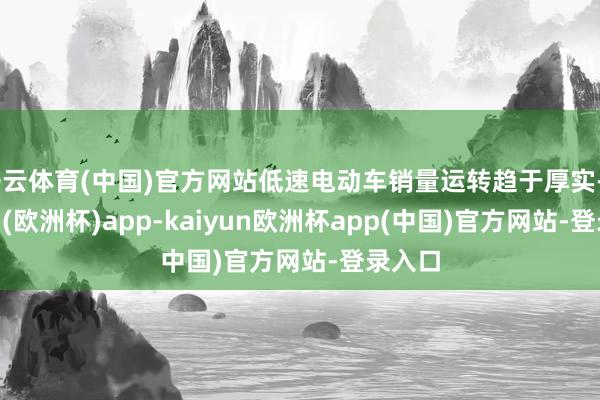 开云体育(中国)官方网站低速电动车销量运转趋于厚实-kaiyun(欧洲杯)app-kaiyun欧洲杯app(中国)官方网站-登录入口