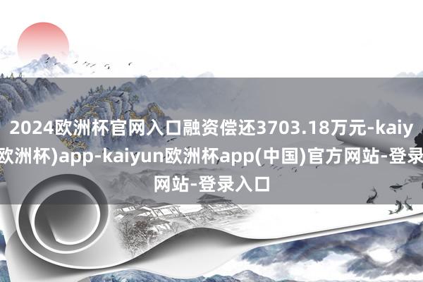 2024欧洲杯官网入口融资偿还3703.18万元-kaiyun(欧洲杯)app-kaiyun欧洲杯app(中国)官方网站-登录入口