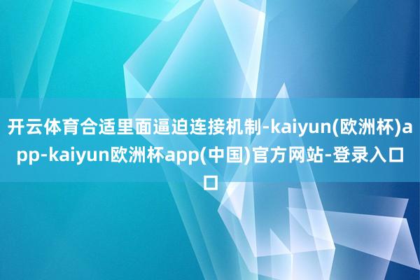 开云体育合适里面逼迫连接机制-kaiyun(欧洲杯)app-kaiyun欧洲杯app(中国)官方网站-登录入口