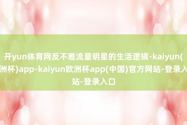 开yun体育网反不雅流量明星的生活逻辑-kaiyun(欧洲杯)app-kaiyun欧洲杯app(中国)官方网站-登录入口