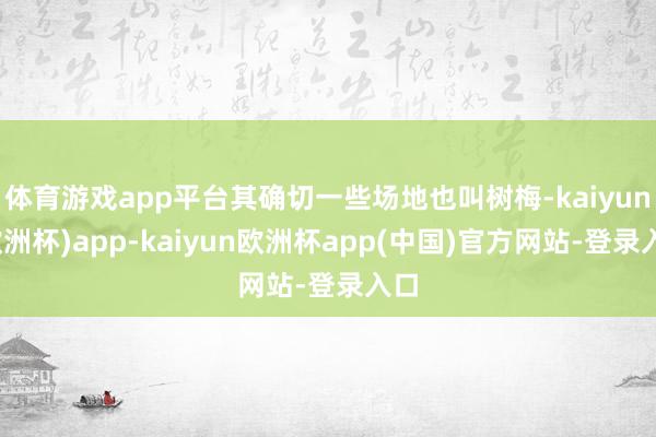 体育游戏app平台其确切一些场地也叫树梅-kaiyun(欧洲杯)app-kaiyun欧洲杯app(中国)官方网站-登录入口