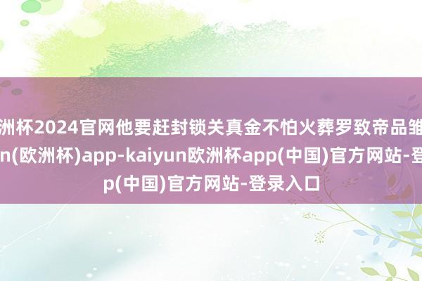 欧洲杯2024官网他要赶封锁关真金不怕火葬罗致帝品雏丹-kaiyun(欧洲杯)app-kaiyun欧洲杯app(中国)官方网站-登录入口