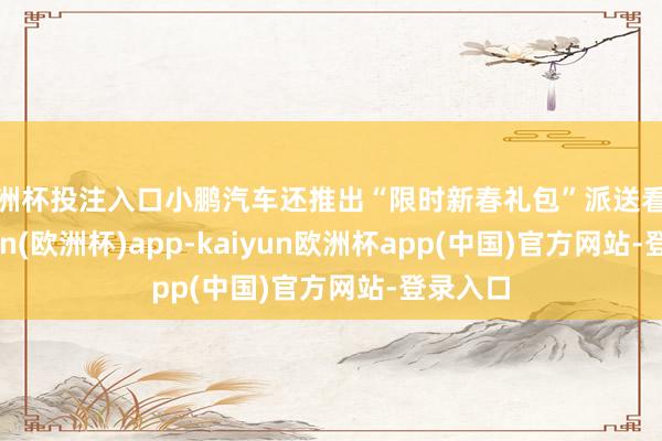 欧洲杯投注入口小鹏汽车还推出“限时新春礼包”派送看成-kaiyun(欧洲杯)app-kaiyun欧洲杯app(中国)官方网站-登录入口