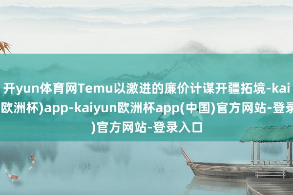 开yun体育网Temu以激进的廉价计谋开疆拓境-kaiyun(欧洲杯)app-kaiyun欧洲杯app(中国)官方网站-登录入口
