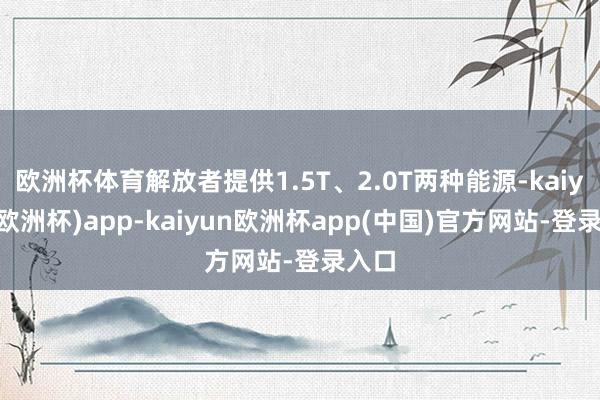 欧洲杯体育解放者提供1.5T、2.0T两种能源-kaiyun(欧洲杯)app-kaiyun欧洲杯app(中国)官方网站-登录入口