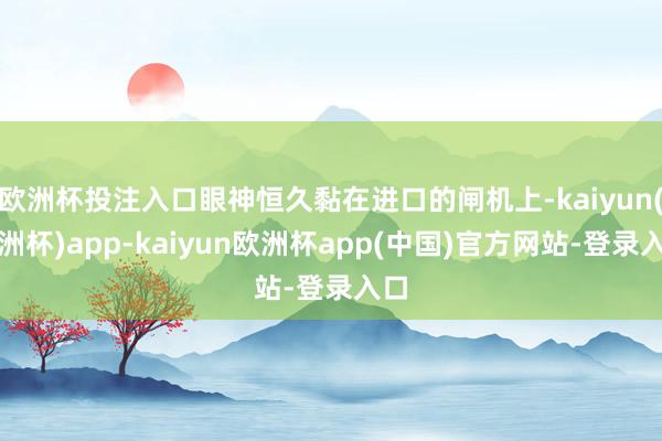 欧洲杯投注入口眼神恒久黏在进口的闸机上-kaiyun(欧洲杯)app-kaiyun欧洲杯app(中国)官方网站-登录入口