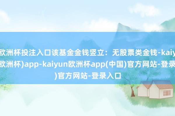欧洲杯投注入口该基金金钱竖立：无股票类金钱-kaiyun(欧洲杯)app-kaiyun欧洲杯app(中国)官方网站-登录入口