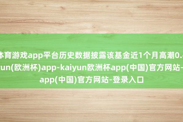 体育游戏app平台历史数据披露该基金近1个月高潮0.43%-kaiyun(欧洲杯)app-kaiyun欧洲杯app(中国)官方网站-登录入口