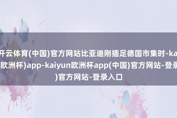 开云体育(中国)官方网站比亚迪刚插足德国市集时-kaiyun(欧洲杯)app-kaiyun欧洲杯app(中国)官方网站-登录入口