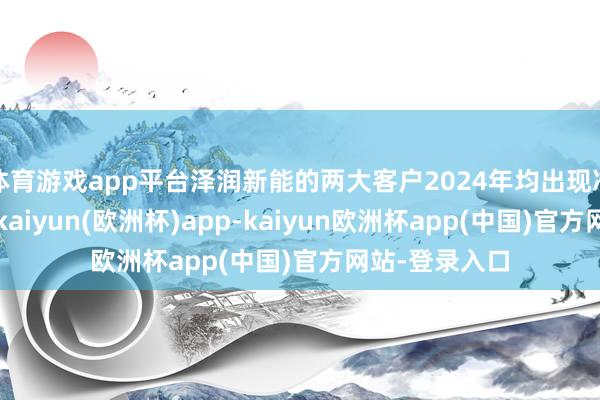 体育游戏app平台泽润新能的两大客户2024年均出现净利大幅预亏-kaiyun(欧洲杯)app-kaiyun欧洲杯app(中国)官方网站-登录入口