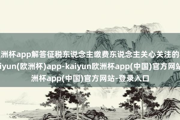 欧洲杯app解答征税东说念主缴费东说念主关心关注的税费问题-kaiyun(欧洲杯)app-kaiyun欧洲杯app(中国)官方网站-登录入口