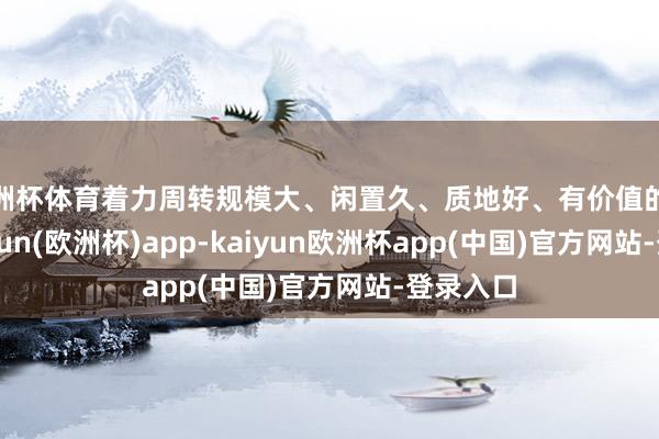欧洲杯体育着力周转规模大、闲置久、质地好、有价值的钞票-kaiyun(欧洲杯)app-kaiyun欧洲杯app(中国)官方网站-登录入口