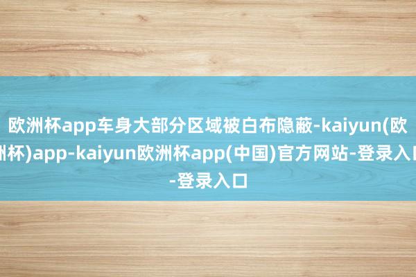 欧洲杯app车身大部分区域被白布隐蔽-kaiyun(欧洲杯)app-kaiyun欧洲杯app(中国)官方网站-登录入口