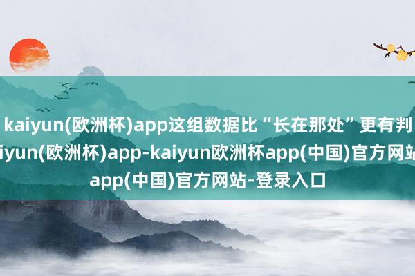 kaiyun(欧洲杯)app这组数据比“长在那处”更有判断价值-kaiyun(欧洲杯)app-kaiyun欧洲杯app(中国)官方网站-登录入口