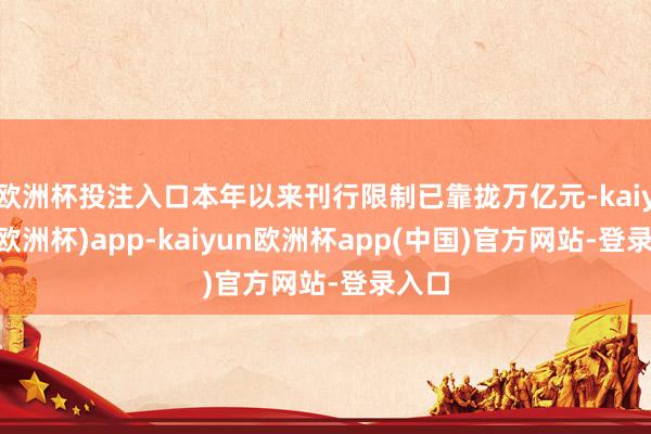 欧洲杯投注入口本年以来刊行限制已靠拢万亿元-kaiyun(欧洲杯)app-kaiyun欧洲杯app(中国)官方网站-登录入口