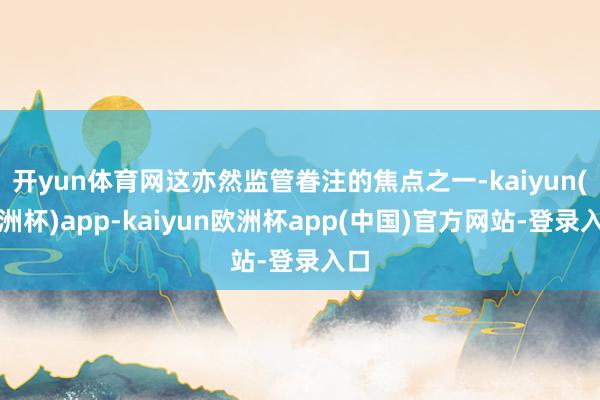 开yun体育网这亦然监管眷注的焦点之一-kaiyun(欧洲杯)app-kaiyun欧洲杯app(中国)官方网站-登录入口
